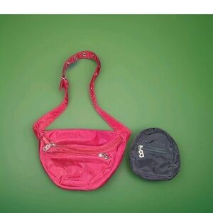 Bogner Red and Black Crossbody Bag Set